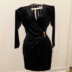 Women's Black Velour Dress